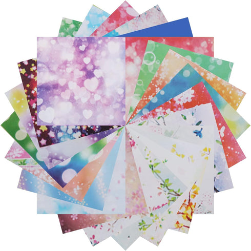 Origami Paper, DOITEM 200 Sheets 6 inches Square 24 Colors Differents Color on Both Sides Hand Crafts Origami Paper Arts Creativity...