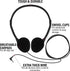 Maeline Bulk Classroom Student Headphones On Ear Stereo Headphones Adjustable Band & Foam Cushions for Kids Online Learning, Library, School, Airp...