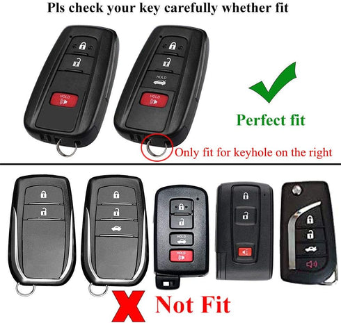 Quicksand Key Fob Cover Case Compatible with Toyota Camry RAV4 C-HR Prius Highlander Avalon Corolla Hatchback (A, Pink)...