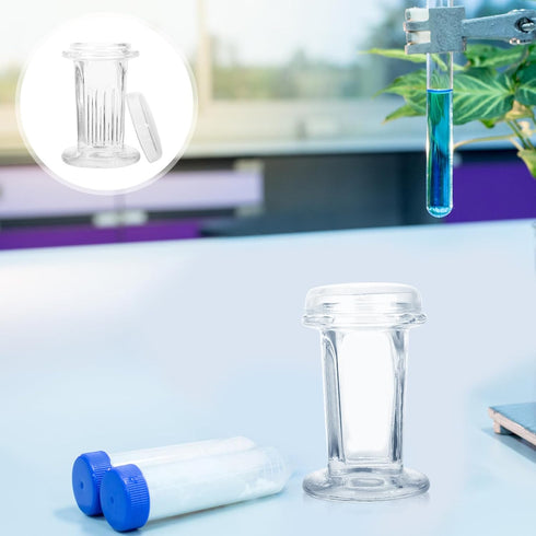 Gatuida 1pc Glass Staining Jar 5- Slide Glass Canister with Lid Clear Container Container with Lid Microscope Slides Coplin Staining Jar Slide Sta...