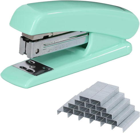 Stapler office stapler 2000 staples fashion simple portable for students teachers school office stationery set gift (Green)...