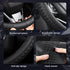 Black Steering Wheel Cover?with Woven Pattern ?Anti-Slip, Safety, Soft, Breathable, Adaptable to 14.5-15 inches Steering Wheel...