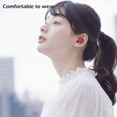 Dpofirs Wireless Earbuds, Heart Shaped Stylish Lightweight Noise Canceling Stereo in Ear Bluetooth Earphones, Includes Charging Case and 6 Ear Tip...