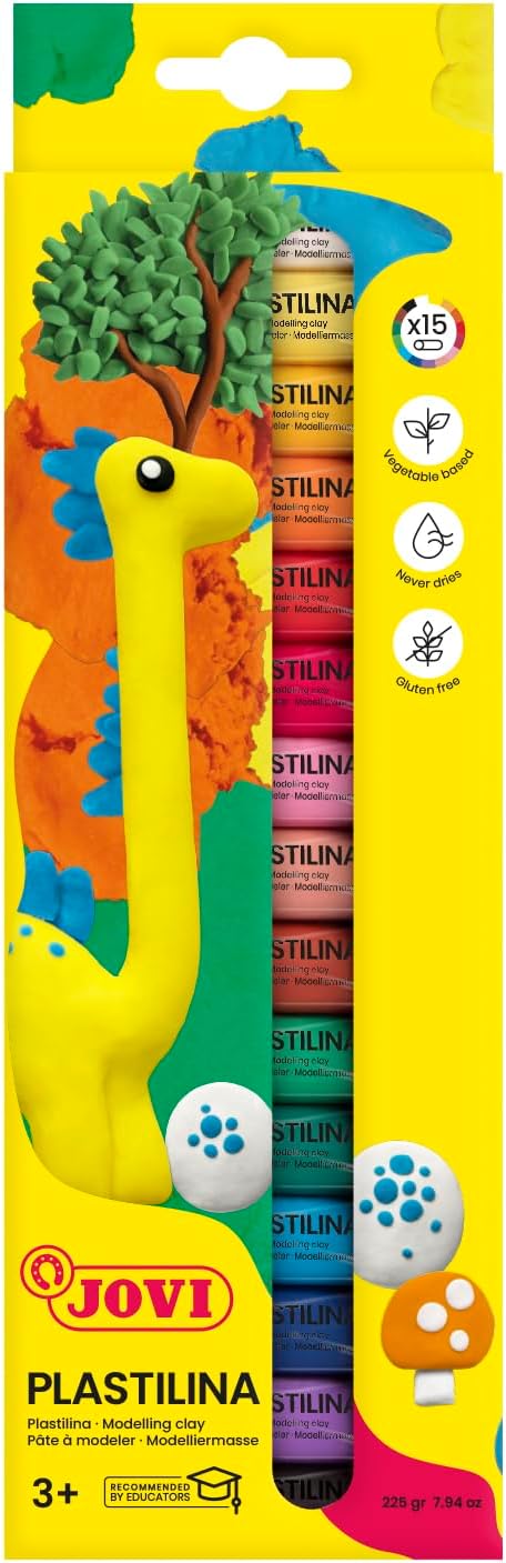 Jovi Plastilina Modeling Clay; Box of 15, 14.1 GMS...