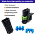 14-12 AWG 2 Pin Connector Weather Pack Connectors Kit 2 Wire Waterproof Automotive Electrical Plug Connectors Quick Connect and Disconnect (4 Set)...