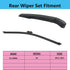 Rear Wiper Blade Arm Set Replacement for BMW X3 F25 2011-2017 Back Glass Wipers, Factory OE Style Rear Windshield Wiper Arm & Wiper Blade 61627213...