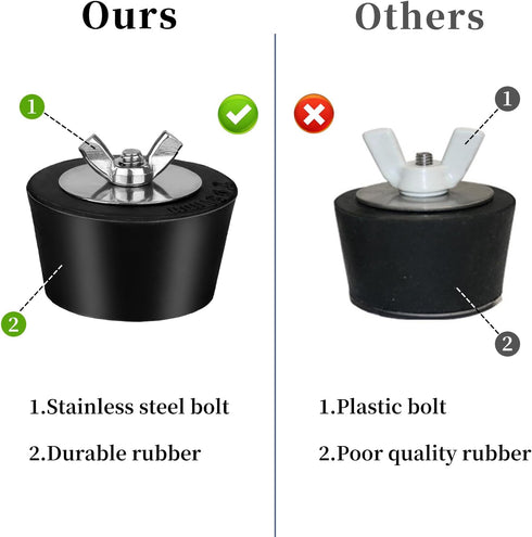 2 PCS Swimming Pool Winterizing PVC/Steel Pipe Expansion Plug 2 1/2 inch,Pool chill Plug,Pool Winterizing Plug with SS Screw, Stainless Steel Bolt...