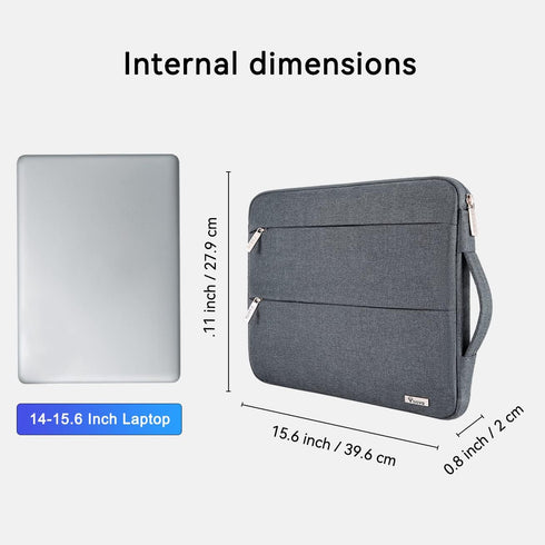 Voova 15.6 16 Inch Laptop Sleeve Carrying Case,Waterproof Computer Cover Bag Compatible with MacBook Pro 16 M3 M2 M1 Pro/Max 2023-2019,Dell XPS 15...