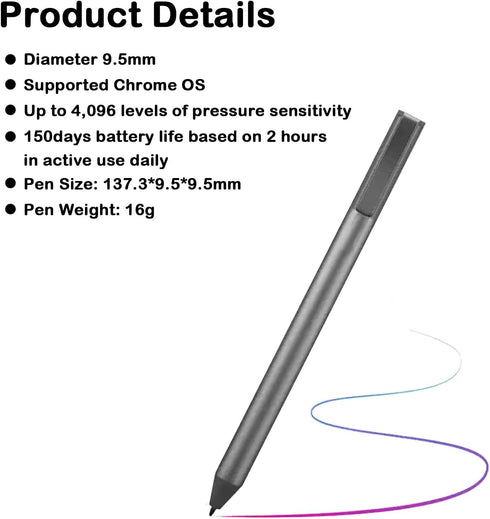 USI Stylus Pen for Lenovo USI Pen (GX81B10212) Compatible with Lenovo Flex 5/IdeaPad Flex 5 Series/IdeaPad Duet 5 Chromebook/ThinkPad C13 Yoga Gen...