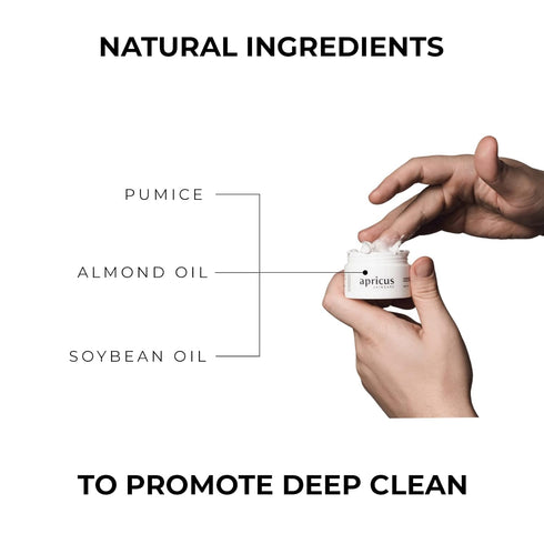 Exfoliating Facial Scrub for Men by Apricus Skincare | Dead Skin and Blackhead Remover Cream | Men's Exfoliating Face Wash and Blackhead Scrub | P...
