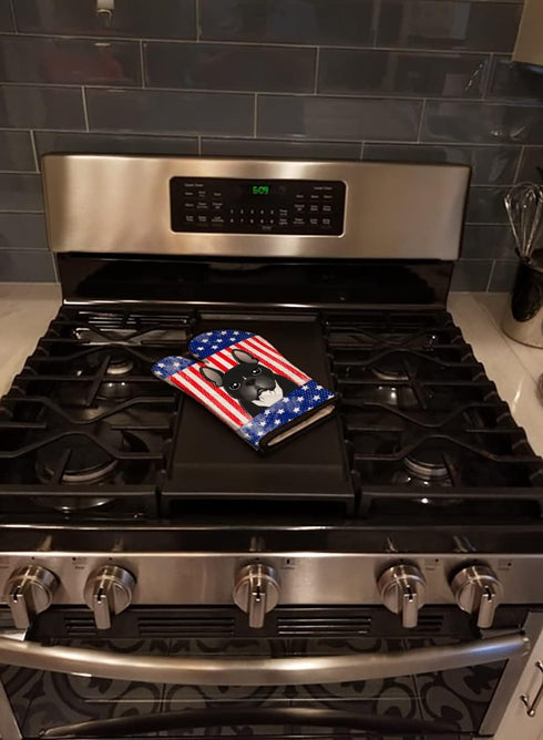 Caroline's Treasures BB2157OVMT American Flag and French Bulldog Oven Mitt Heat Resistant Thick Oven Mitt for Hot Pans and Oven, Kitchen Mitt Prot...