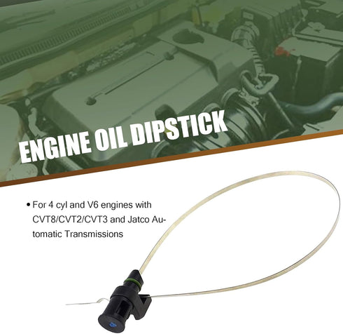 1 PC Automotive Transmission Oil Dipstick, 23.8" x 1.18" Stainless Steel Engine Oil Level Indicator Immersion Gauge, Replaces OEM No. 31086-JA00A ...