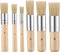 6 Pieces Wooden Bristle Stencil Brushes Set, Multi Size Bristle Painting Brushes Wooden Handle Stencil Brushes for Acrylic Oil Watercolor Painting...
