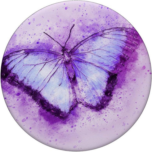 Butterfly Pop Up Cell Phone Pop Out Holder,Purple Watercolor PopSockets PopGrip: Swappable Grip for Phones & Tablets PopSockets Adhesive PopGrip...