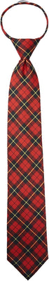 Jacob Alexander Men's Royal Tartans Plaid Zipper Neck Tie...