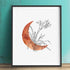 Terracotta Sun and Moon Print, Flower Sun, Minimal Wall Art, Boho Decor, Abstract Moon, Flower Line Print, Sunset Art, Set of 2 Prints - 8x10 inch...