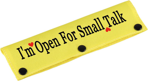 Funny Dog Leash Sleeve I'm Open for Small Talk Dog Leash Wrap Sleeve Pet Birthday Gift (I'm Open for Small Talk-YE Sleeve)...