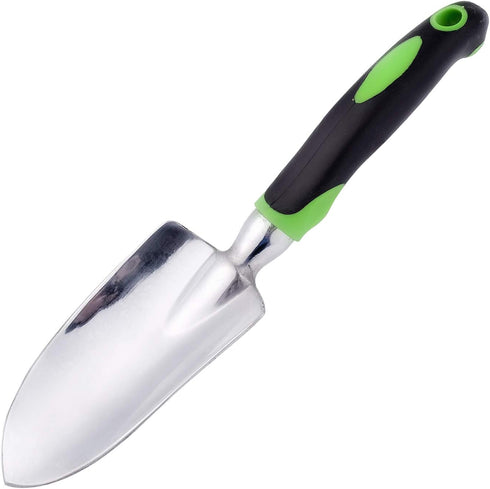 Garden Trowel - Stainless Steel - Ergonomic Grip Hand Tools Set with Soft Rubberized Non-Slip Handle for Transplanting, Weeding, Moving and Smooth...