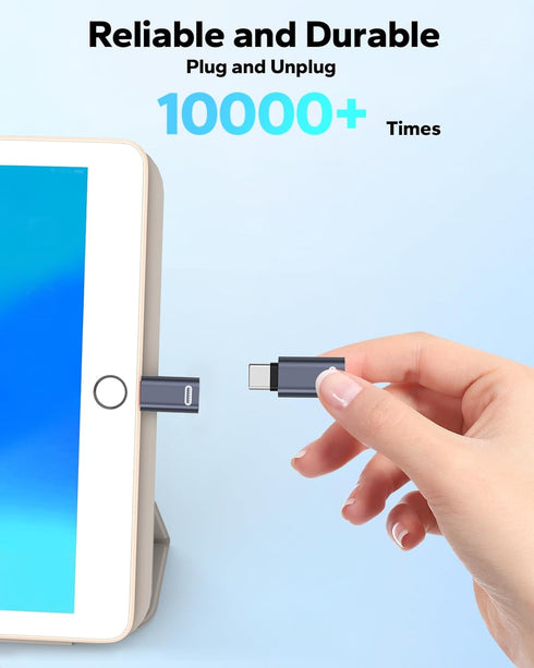 MoKo Lightning Female to USB C Male Adapter 2 Pack, Lightning to USB C Converter for iPhone 15 Series, iPad Pro/Air, iPhone to USB C Adapter for F...