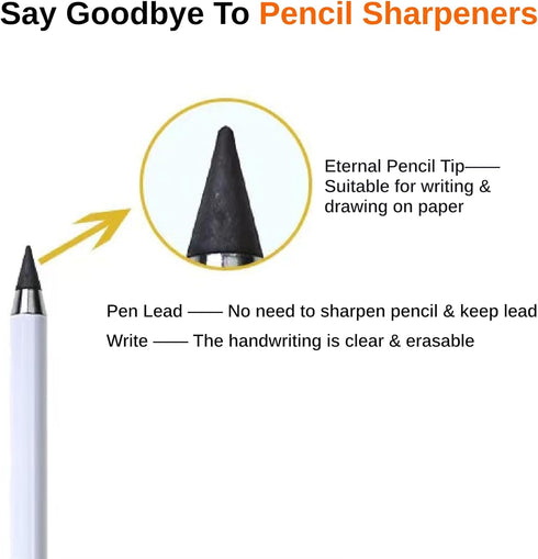 Stylus Pen for iPad, 2 in 1 Stylus Pen Universal for iPad/iPhone All Capacitive Touch Screens, Pencil Writing On Paper for Children/Student(Black+...