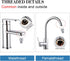Dreyoo 2 Pcs Dishwasher Faucet Adapter, Dishwasher Snap Adapter Connection 15/16-27Male or 55/64-27Famale Chrome (No Filter)...