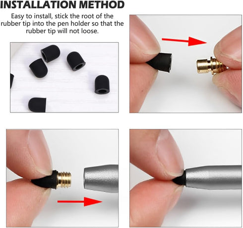 20 Pieces Replacement Tips Touch Screen Pens Tips Silicone Rubber for Touch Pen (Outer Diameter 6mm, Inner Diameter 4mm)...