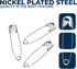 250 Pack Safety Pins by Luxurecourt, 4 Assorted Sizes of Durable, Silver Small and Large Safety Pins Bulk, Rust-Resistant Nickel Plated Steel, Sha...