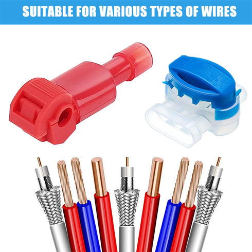 Wire Connector 13PCS Electrical IDC 314-Box Cable Connector with 10 PCS T Tap Wire Connector, Waterproof Gel Filled Lawnmower 3 Way Connectors and...