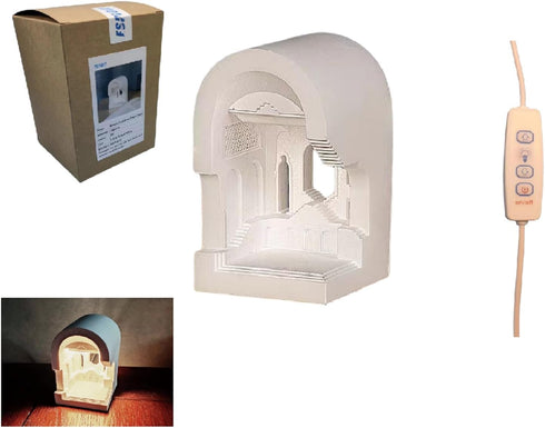 Castle Style Gypsum LED Night Light, Adjustable Brightness, for Kids & Pets, DIY Home Decor...