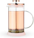 Pinky Up Riley Mini Glass Tea Press Pot, Coffee Maker, French Press for Loose Leaf Tea and Coffee, Hot or Iced Beverage Brewer, 12 oz, Pink...