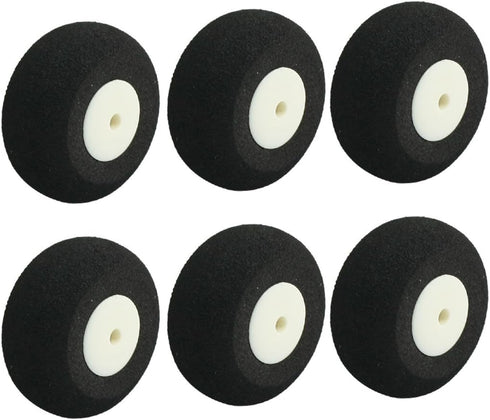 uxcell 6pcs RC Model Airplane Super Light Sponge Tire Tail Wheel 25mm 1"...