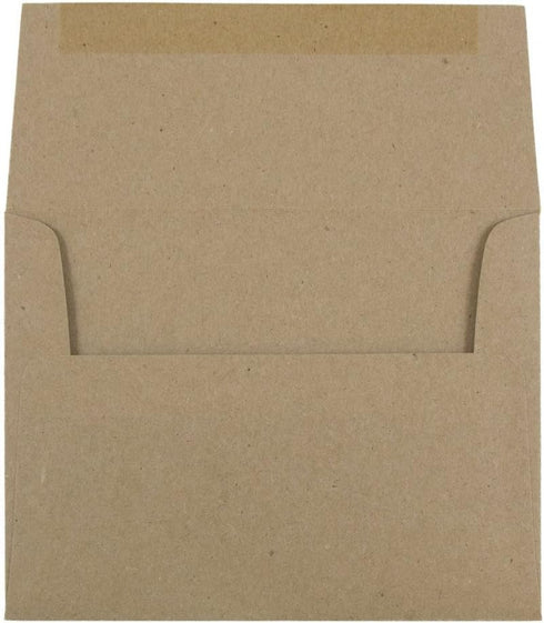 JAM PAPER A2 Premium Invitation Envelopes - 4 3/8 x 5 3/4 - Brown Kraft Paper Bag - 50/Pack...
