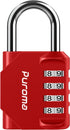 Puroma 1 Pack Combination Lock 4 Digit Locker Lock Outdoor Waterproof Padlock for School Gym Locker, Sports Locker, Fence, Toolbox, Gate, Case, Ha...