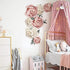 WINDVALE Pink Peony & Rose Floral Wall Stickers, Peel & Stick, Waterproof, Modern Style, 2 Sheets (11.8 x 35.4 inches each), Ideal for Bedroom, Li...