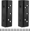 2 Pcs Bed Frame Bed Post Double Hook Slot Bracket, Heavy Duty Bed Hardware Plate Slot Attachment Bracket Bed Accessories for Wooden Bed, Black...