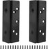 2 Pcs Bed Frame Bed Post Double Hook Slot Bracket, Heavy Duty Bed Hardware Plate Slot Attachment Bracket Bed Accessories for Wooden Bed, Black...