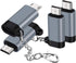 USB C to Micro USB Adapter, (4-Pack) Type C Female to Micro USB Male Convert Connector with Keychain Charge & Data Sync Compatible Samsung Galaxy ...