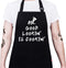 Kitchen Chef Apron - MR. GOOD LOOKIN' IS COOKIN' Funny Aprons for Men Dad - Adjustable Bib Apron with 2 Pockets and 40" Long Ties, Perfect for Coo...