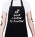 Kitchen Chef Apron - MR. GOOD LOOKIN' IS COOKIN' Funny Aprons for Men Dad - Adjustable Bib Apron with 2 Pockets and 40" Long Ties, Perfect for Coo...