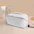 Travel Makeup Bag,Large Capacity Cosmetic Bags for Women,Waterproof Portable Pouch Open Flat Toiletry Bag Make up Organizer with Divider (White)...