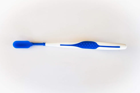 Mouth-Mate Large Oval Oral Hygiene and Tooth Brushing Aid with Unique Bendable Handle and Soft Tip to Improve Comfort, 2 Pack...
