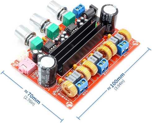 HiLetgo TPA3116D2 2 x 50W 2.1 Channel Digital Audio Power 100W Amplifier AMP Subwoofer...