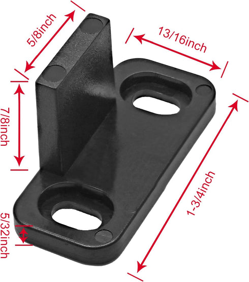 Black Sliding Barn Door Floor Guides Plastic Bypass Door Guide Hardware, 8-Pack...