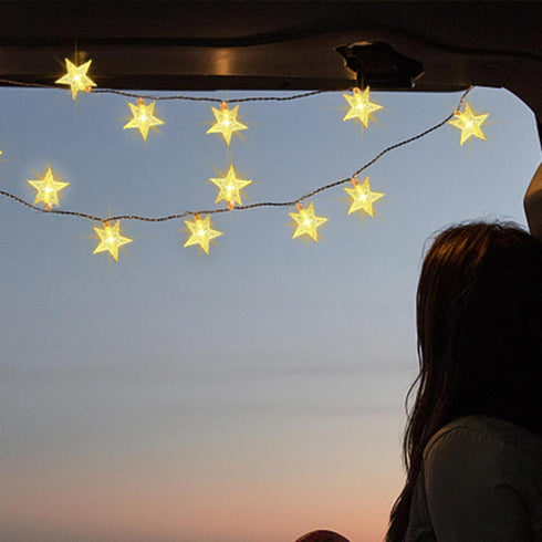 echosari Star String Lights Battery Operated, Auto Timer LED Star Fairy String Lights 158IN with 8 Modes for Kid Room Bedroom Party Garden Wedding...