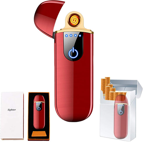 Electric Lighter, Smart Electronic Lighter, Mini USB Rechargeable Lighter Touch Ignition Windproof Flameless Lighter Lightweight Plasma Lighter wi...