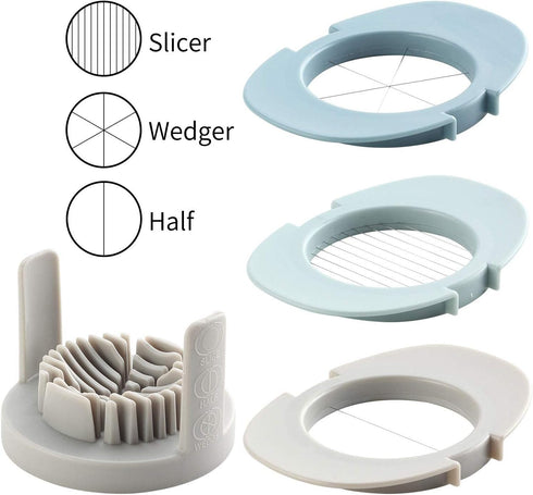 Ruibo Strawberry Slicer/Cutter With Stainless Steel Cutting Wires for Hard Boiled Egg Slicer Multicolour...