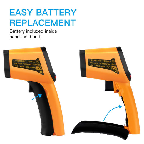Digital Infrared Thermometer Gun Non-Contact Grip Infrared Laser Thermometer Temperature Gun -58?~ 752? for Instant Read Meat Digital Kitchen Ther...