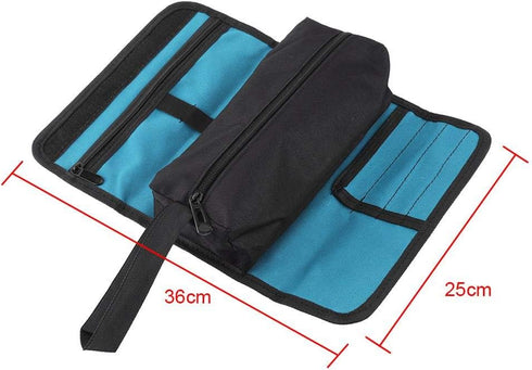Tools Roll Holder Foldable Storage Bag Roll Up Tool Pouches for Professional Electrician Techincian Homeowner with Hand Strip...
