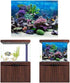 Aquarium Background Poster,Fish Decorations Pictures 3D Effect PVC Adhesive Poster Underwater Coral Reef Decor Paper Cling Decals Sticker(76x30cm)...