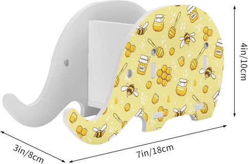 Bee Elephant Pencil Holder With Phone Stand Desk Supplies Organizer MultiFunction Removable Pen Cup Office Accessories Presents...